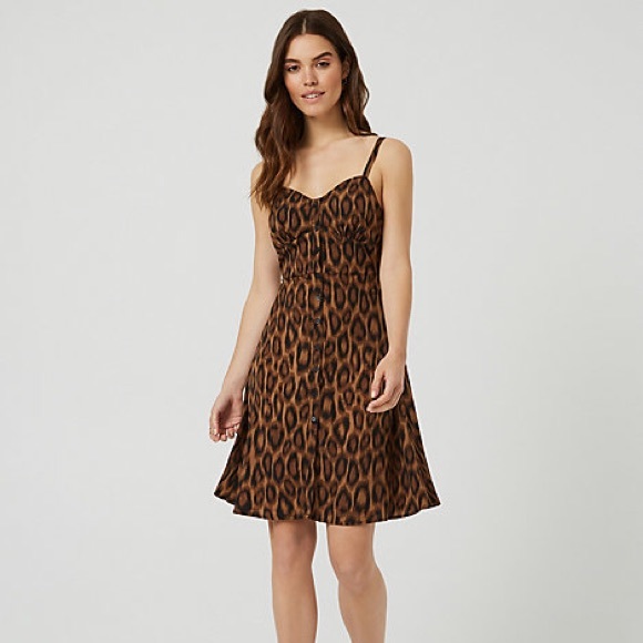 Le château Leopard Print Bustier Dress - Picture 3 of 9